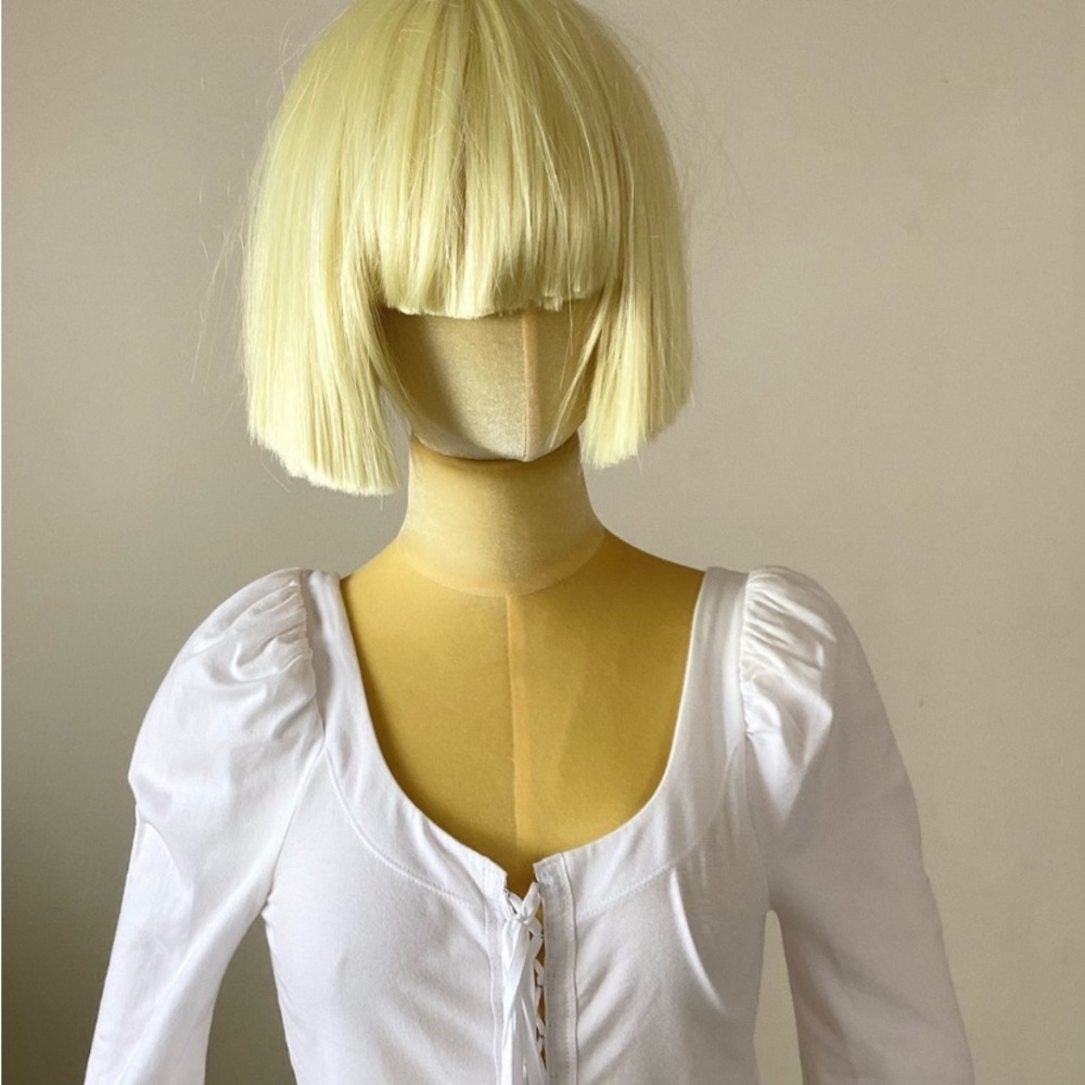Free People White Long Sleeve Top SZ S - Picture 4 of 5